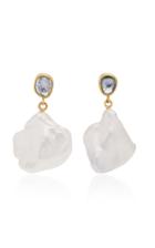Mallary Marks Apple & Eve 18k Gold, Sapphire And Pearl Earrings