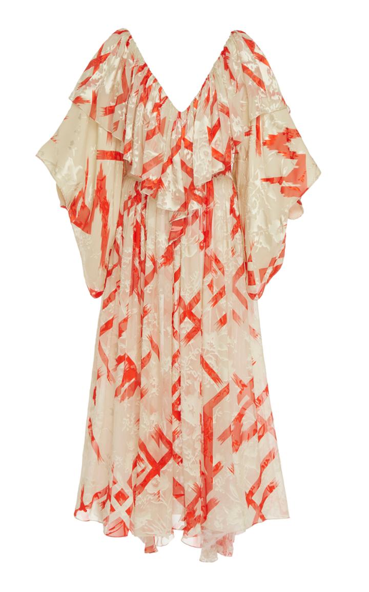 Moda Operandi Preen By Thornton Bregazzi Issy Printed Satin Devor Dress Size: S
