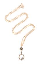 Kismet By Milka Eclectic Empty Circle And Hook White And Champagne Diamond Rose Gold Necklace