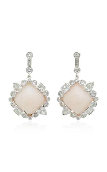 Ilana Ariel Stepping Stone 14k Gold Opal And Diamond Earrings