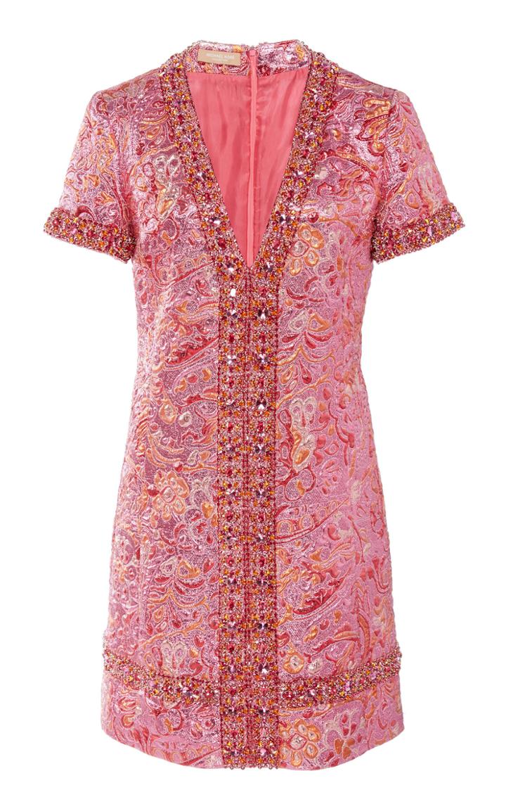 Michael Kors Collection Jeweled Trim Shift Dress
