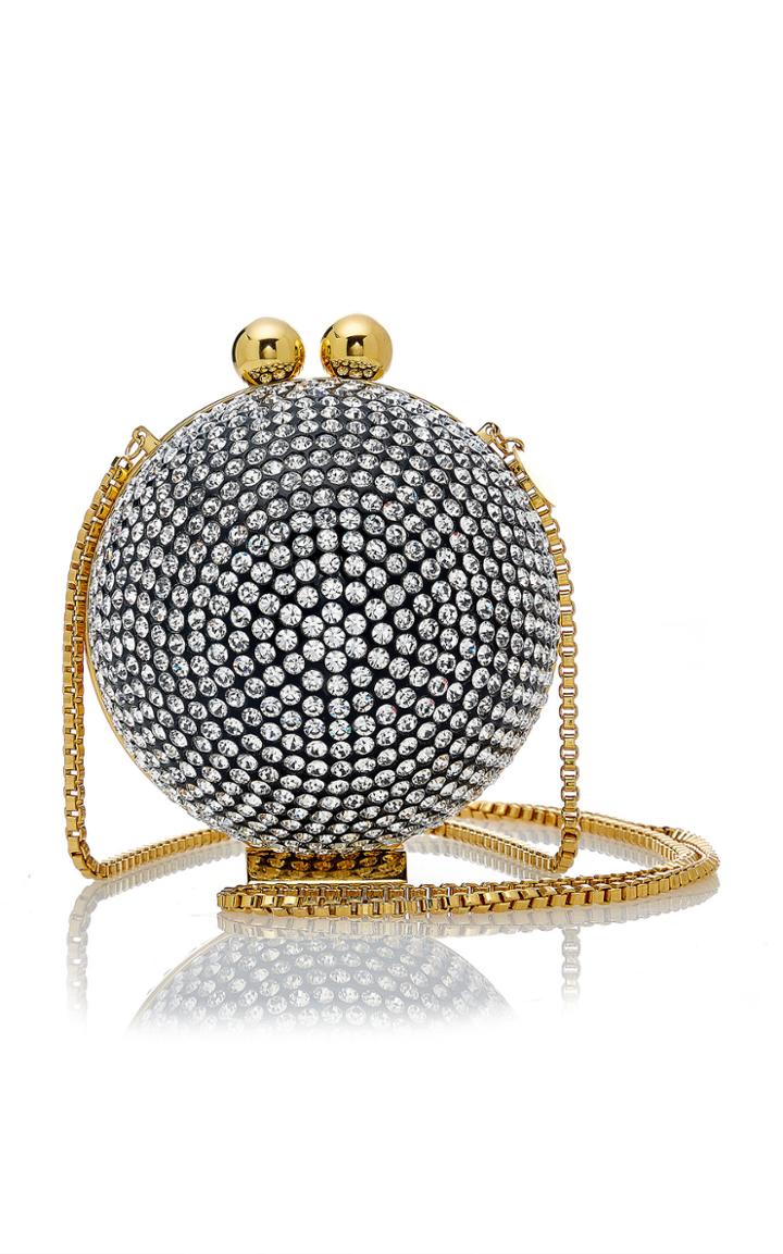 Marzook Crystal Ball Mini Resin And Brass Orb Bag