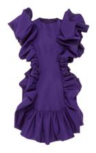 Christian Siriano Ruffled Silk Satin Dress