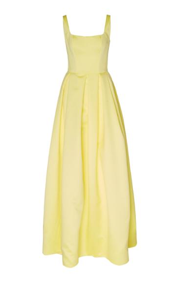 Burnett New York Lemon Satin Eeving Gown
