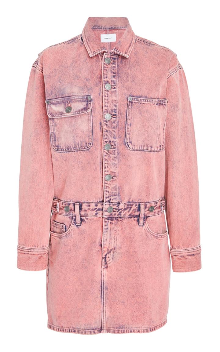 Current/elliott The Jumpsuit Denim Mini Dress