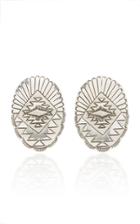 Fallon One-of-a-kind Oval Etched Earring
