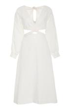 Ephemera Cutout Linen Midi Dress