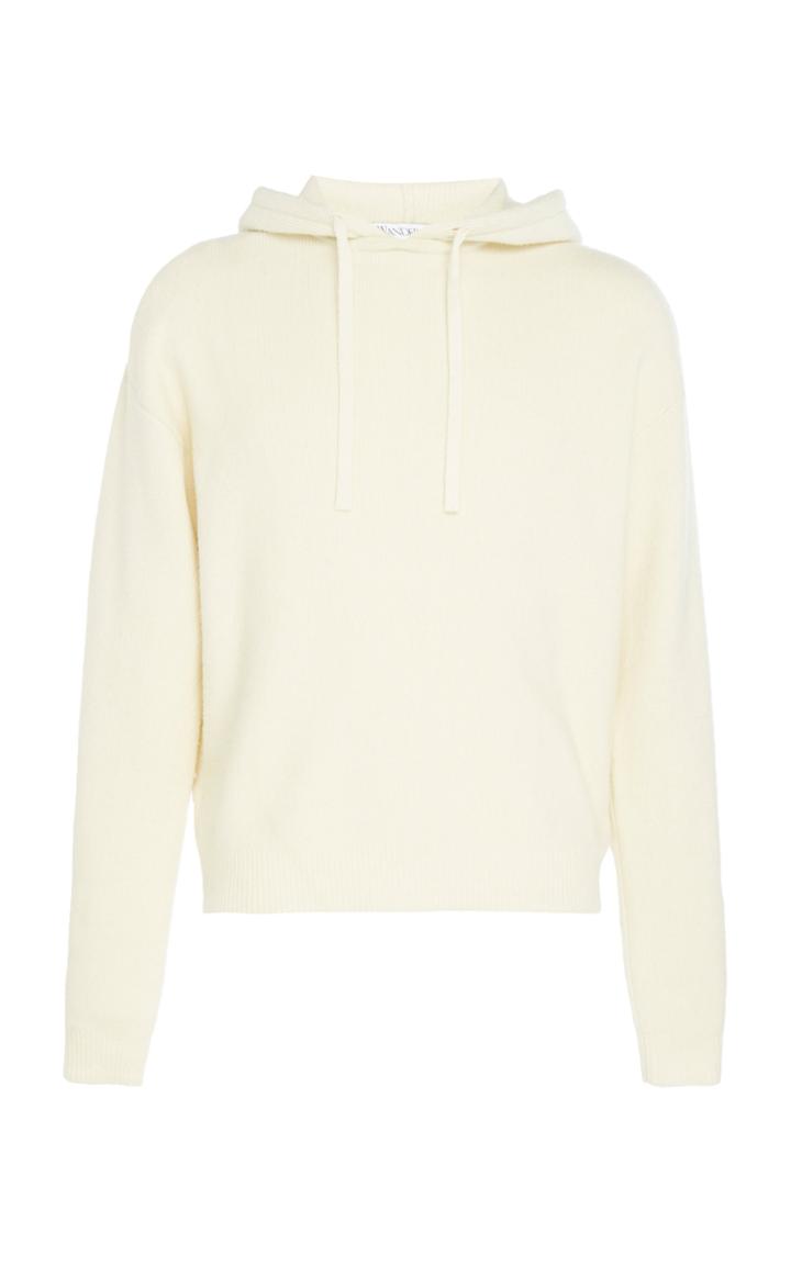 Jw Anderson Felted-wool Hooded Sweatshirt