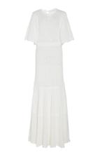 Carolina Herrera Textured Cotton-blend Midi Dress