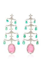 Amrapali One-of-a-kind Diamond Emerald And Tourmaline Drop Earrings