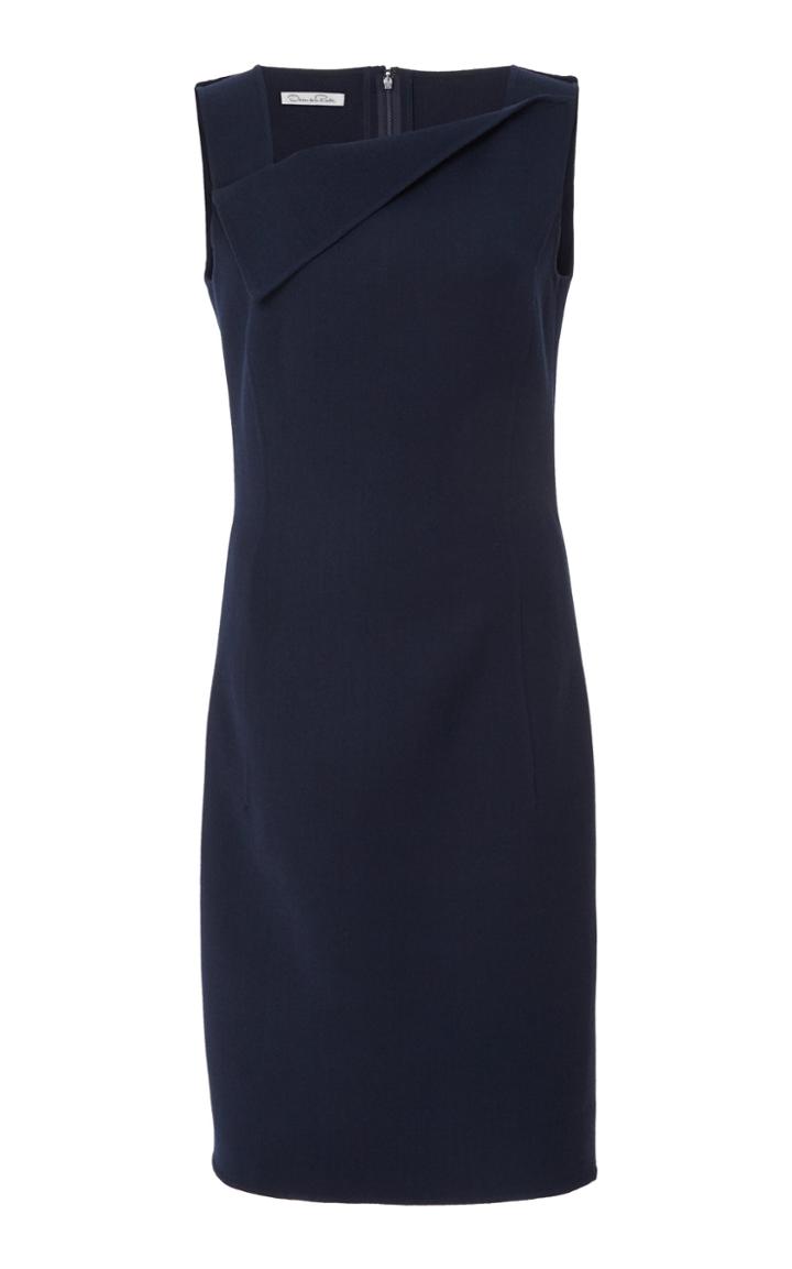 Oscar De La Renta Wool-blend Sleeveless Sheath Dress