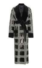 Dolce & Gabbana Vinyl Plaid Robe Coat