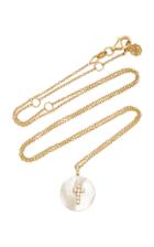 Noush Jewelry Coexist 18k Gold, Mother Of Pearl And Diamond Necklace