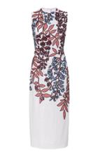 Carolina Herrera Sequinned Floral Embellished Sheath Dress