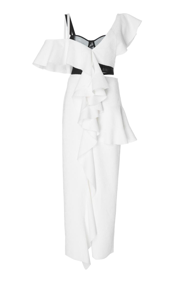 Proenza Schouler One Shoulder Ruffle Dress