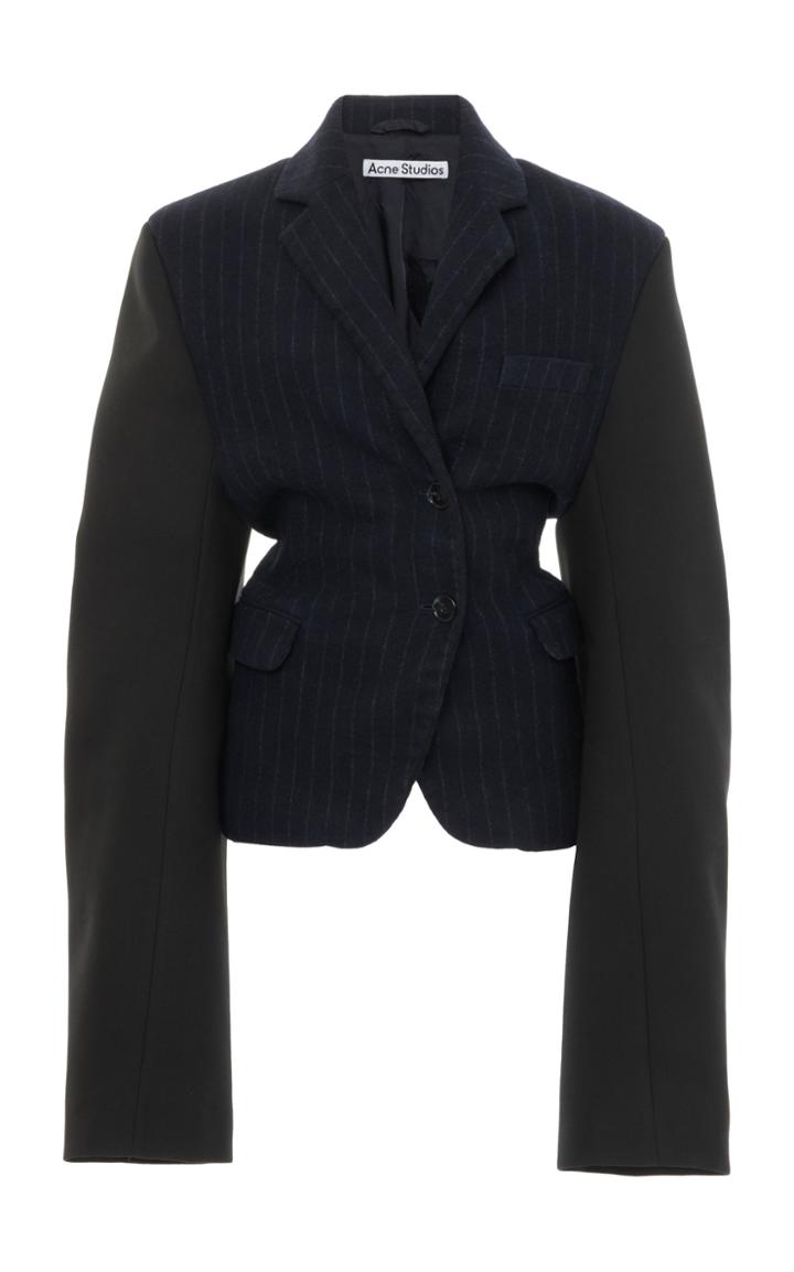 Moda Operandi Acne Studios Jazima Oversized Pinstriped Wool Blazer