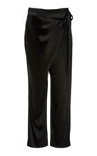Oscar De La Renta Straight-leg Silk Drape-front Pants