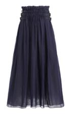 Moda Operandi Gabriela Hearst Fjord Buckle-detailed Cotton-silk Voile Maxi Skirt