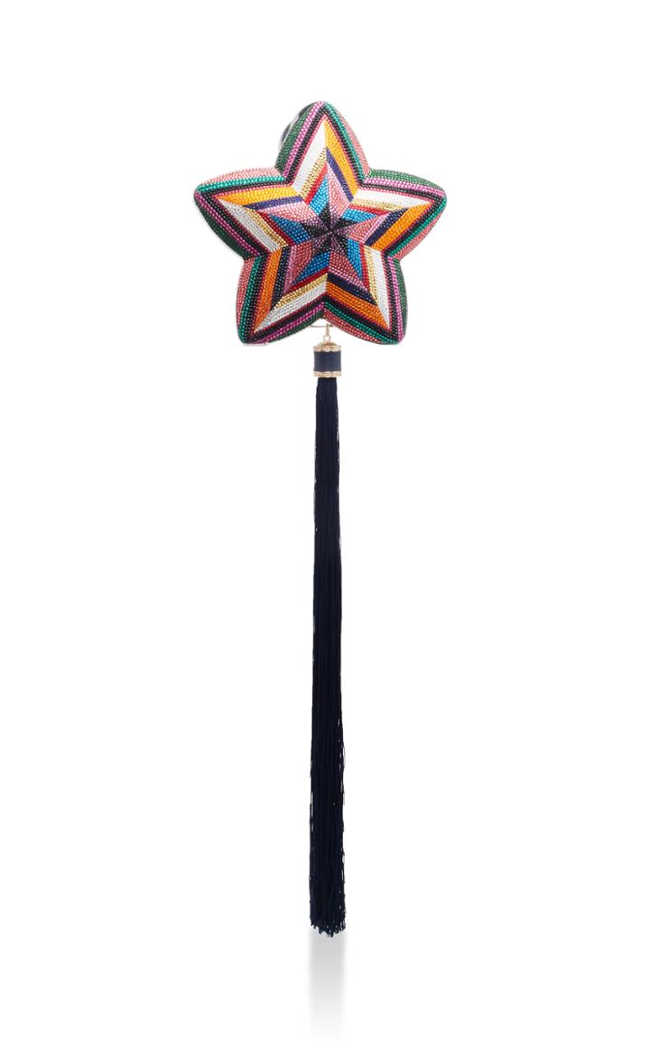 Judith Leiber Couture Tasseled Crystal-embellished Star Clutch