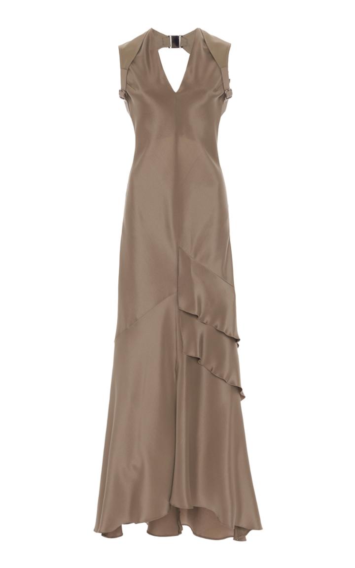 Moda Operandi Max Mara Arezzo Open-back Silk Maxi Dress Size: 2