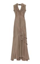 Moda Operandi Max Mara Arezzo Open-back Silk Maxi Dress Size: 2