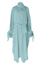 Roland Mouret Dorchester Wool Crepe Tie Neck Coat