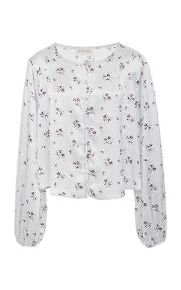 Loveshackfancy Talia Silk Top