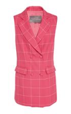 Lela Rose Checked Wool Vest