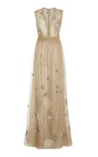 Costarellos Story-telling Embroidered Gown