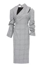 Monse Glen Plaid Tuxedo Dress