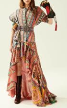 Etro Ruffle Printed High-lo Dress