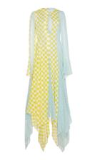Moda Operandi Lanvin Checkboard Print Georgette Maxi Dress Size: 36