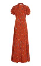 Caroline Constas Floral-print Crepe De Chine Maxi Dress