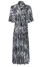 Moda Operandi Magda Butrym Zebra-print Silk Dress