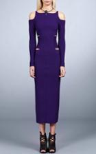 Roberto Cavalli Purple Ribbed Knit Dress