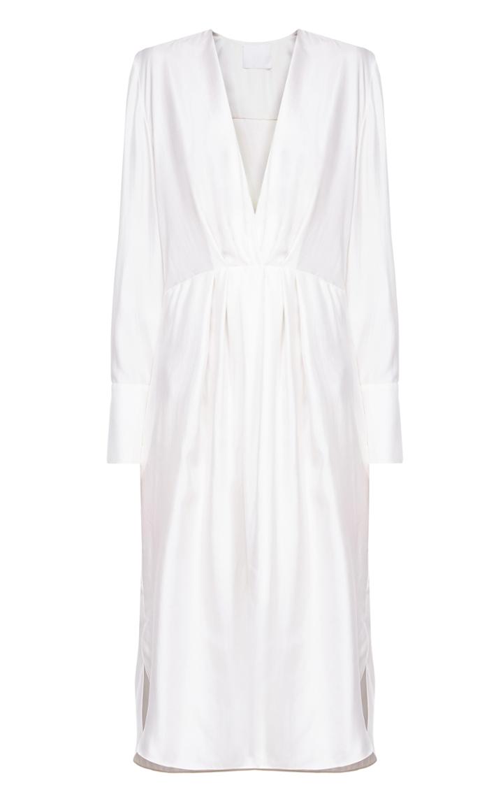 Lake Studio Gathered Plunging Dress