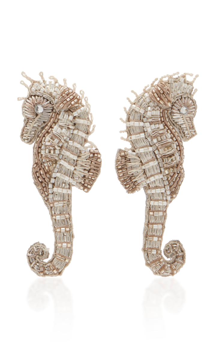 Mignonne Gavigan Seahorse Beaded And Swarovski Crystal Earrings