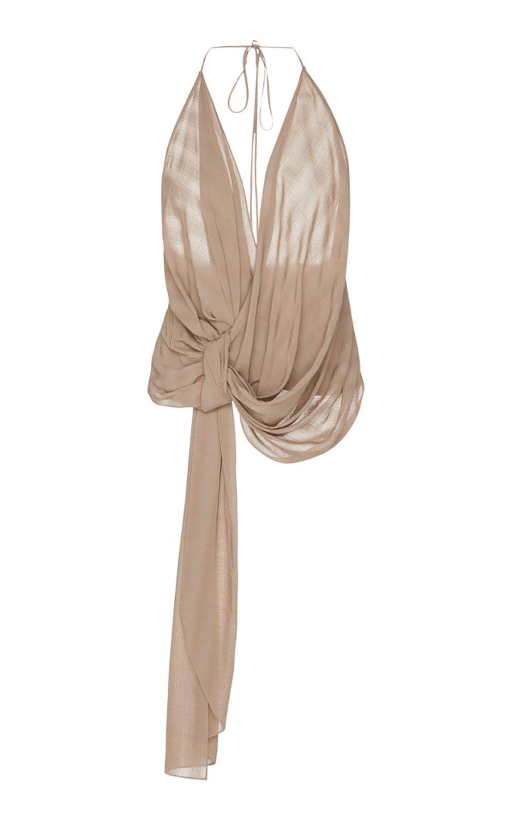 Jacquemus Draped Halter Top