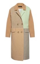 Anna October Paris Color-block Wool-blend Coat
