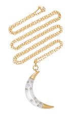 Monica Rich Kosann 18k Gold Diamond And Rock Crystal Moon Necklace
