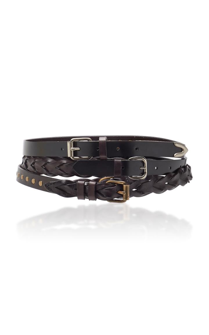 Philosophy Di Lorenzo Serafini Triple-strap Leather Belt