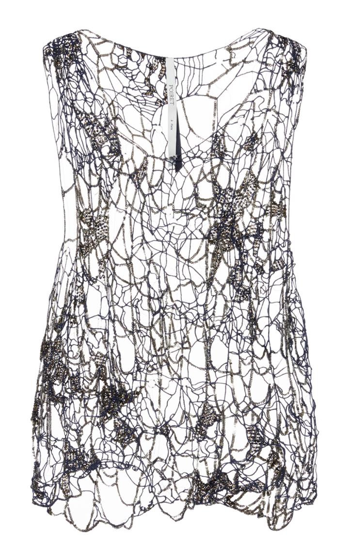 Poiret Embroidery Mesh Tank Top