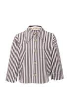 Marni Striped Poplin Polo Neck Shirt
