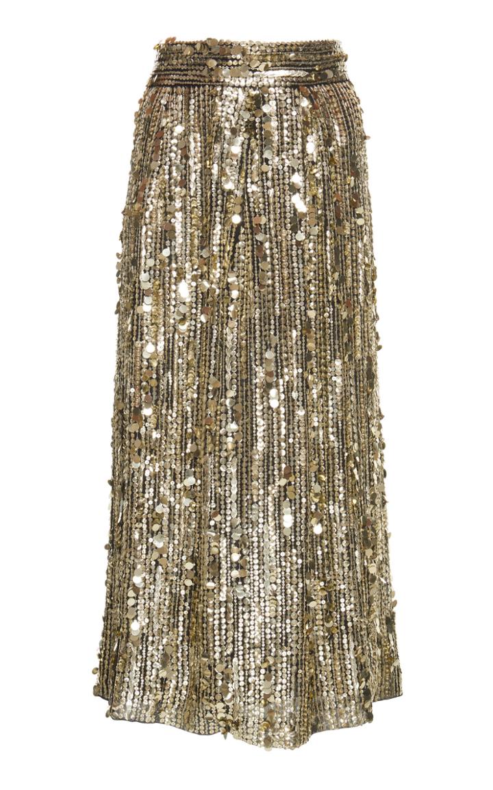 Alberta Ferretti Paillette Embellished Skirt