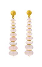 Moda Operandi Loren Nicole Morganite 22k Yellow Gold Long Drop Earrings