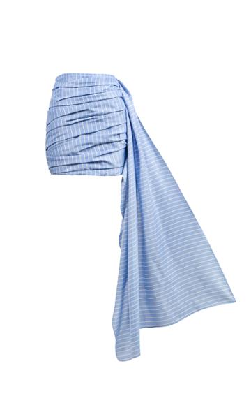 Moda Operandi By Efrain Mogollon Anita Cotton Striped Skirt