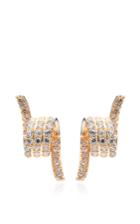 Fallon Gold-plated Pave Barbed Wire Stud Earrings
