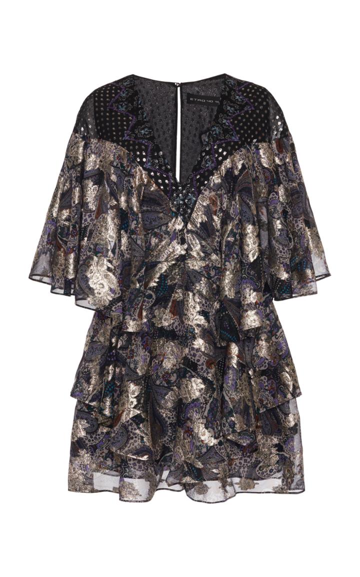 Moda Operandi Etro Ruffled Silk-blend Romper Size: 38