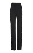 David Koma Lace Panel Straight Leg Trousers