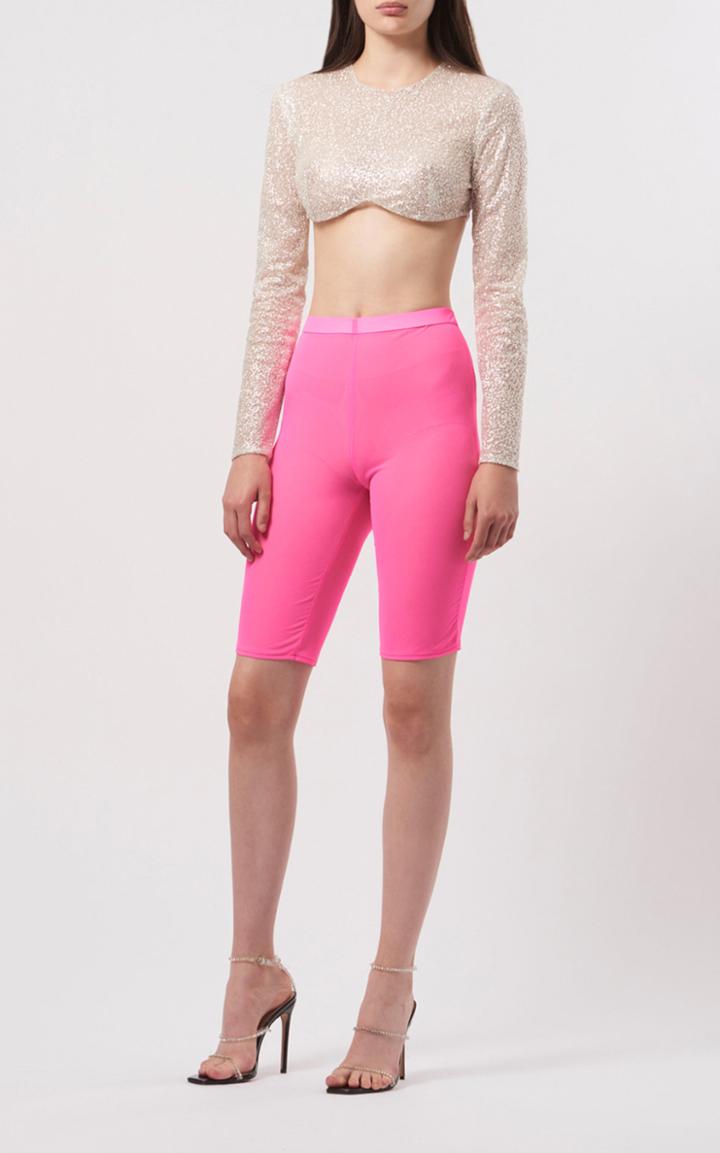 Moda Operandi David Koma Mesh-jersey Knee-length Shorts